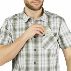 Forclaz Men's Travel Backpacking Short-Sleeved Shirt Arpenaz 100 Hiking Clothing