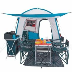 Quechua Arpenaz, Pole-Supported Waterproof Living Area Shelter Base, 6 Person Hiking Clothing