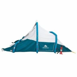 Quechua Air Seconds Fresh & Black, Inflatable Waterproof Family Camping Tent, 5 Person 2 Room Hiking Clothing
