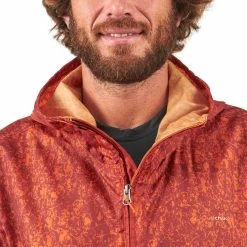 Quechua Hiking Clothing Men's Rain-Cut Zip Hiking Waterproof Rain Jacket