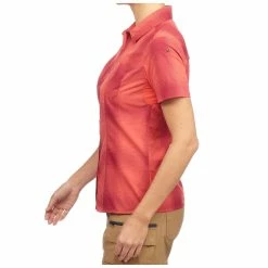 Hiking Clothing Quechua 500, Short Sleeved Hiking Shirt, Women’s