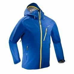 Quechua Hiking Clothing Mens Hiking Waterproof Rain Jacket Forclaz 400