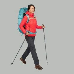 Quechua Hiking Clothing Forclaz Trek 100, Women's Light Backpacking Synthetic Down Jacket With Hoodie