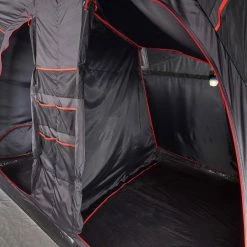 Hiking Clothing Quechua Air Seconds Fresh & Black, Inflatable Waterproof Family Camping Tent, 6 Person 2 Room