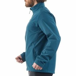 Forclaz Hiking Clothing Men's Backpacking Softshell Jacket Windwarm 100