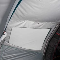 Quechua Air Seconds Fresh & Black, Inflatable Waterproof Family Camping Tent, 5 Person 2 Room Hiking Clothing