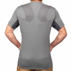 Forclaz Men's Mountain Backpacking Short-Sleeved T Shirt Trek 500 Hiking Clothing