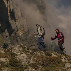 Quechua Hiking Clothing Forclaz 100 Women's Gray Rain Hiking Jacket