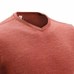 Forclaz Men's Travel Backpacking Short Sleeved Wool T Shirt Techwool 155