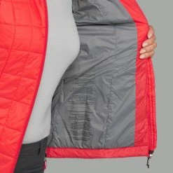 Quechua Hiking Clothing Forclaz Trek 100, Women's Light Backpacking Synthetic Down Jacket With Hoodie