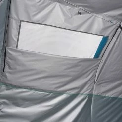 Hiking Clothing Quechua Air Seconds Fresh & Black, Inflatable Waterproof Family Camping Tent, 6 Person 2 Room