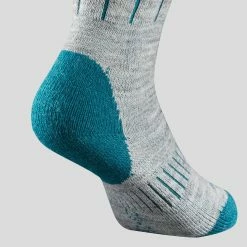 Quechua SH100, Warm Mid Hiking Socks, Kids', 2 Pairs