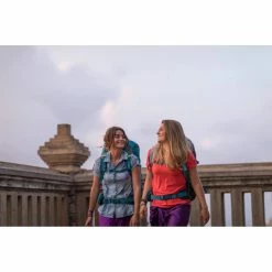 Forclaz Womenâs Travel Backpacking V-Neck Polo Travel 500