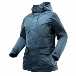 Quechua Men's Hiking Plain Parka Jacket Arpenaz 400