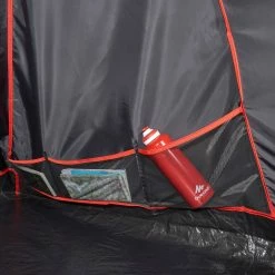 Hiking Clothing Quechua Air Seconds Fresh & Black, Inflatable Waterproof Family Camping Tent, 6 Person 2 Room