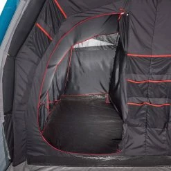 Hiking Clothing Quechua Air Seconds Fresh & Black, Inflatable Waterproof Family Camping Tent, 6 Person 2 Room