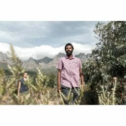 Forclaz Men's Travel Backpacking Short-Sleeved Shirt Arpenaz 100 Hiking Clothing