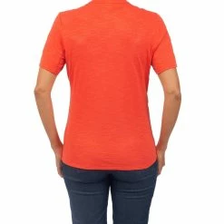 Forclaz Womenâs Travel Backpacking V-Neck Polo Travel 500