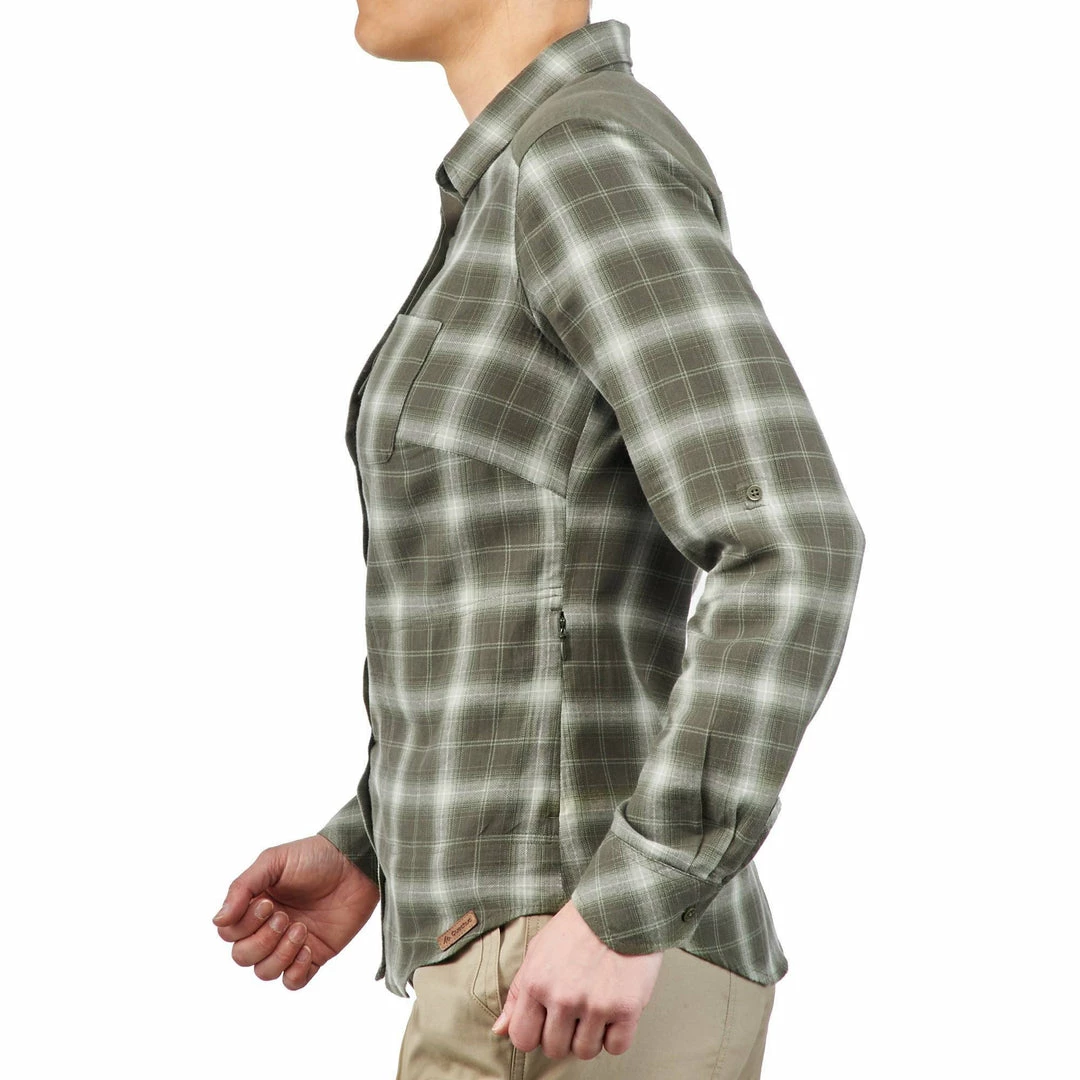 Forclaz Hiking Clothing Women's Travel Backpacking Warm Long-Sleeved Shirt Travel 100