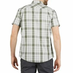 Forclaz Men's Travel Backpacking Short-Sleeved Shirt Arpenaz 100 Hiking Clothing