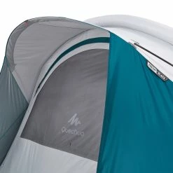 Quechua Air Seconds Fresh & Black, Inflatable Waterproof Family Camping Tent, 5 Person 2 Room Hiking Clothing