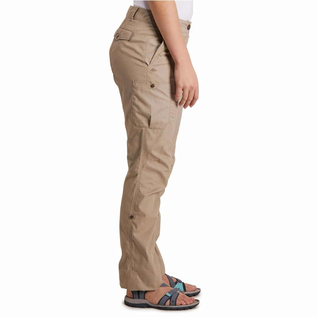 Forclaz Women's Travel Backpacking Pants Arpenaz 500 Hiking Clothing