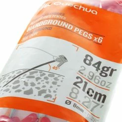 Hiking Clothing Quechua Hard-Ground Tent Pegs, 6-Pack