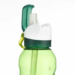 Quechua, Plastic Hiking Water Bottle With Instant Cap + Straw, 17oz Hiking Clothing