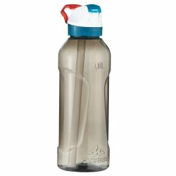 Hiking Clothing Quechua Tritan 900, Instant Stopper Plastic Hiking Water Bottle With Straw, 27oz