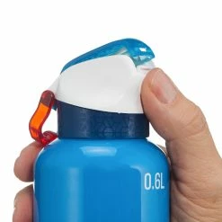 Quechua 900, Quick Opening Tube 0.6 L Aluminum Hiking Water Bottle Hiking Clothing