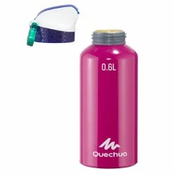 Quechua 900, Quick Opening Tube 0.6 L Aluminum Hiking Water Bottle Hiking Clothing
