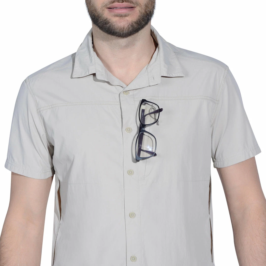 Forclaz Hiking Clothing Men’s Short Sleeved Hiking Shirt Arpenaz 500