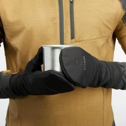 Forclaz Hiking Clothing Trek 500, Warm Windproof Backpacking Glove-Mittens