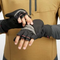 Forclaz Hiking Clothing Trek 500, Warm Windproof Backpacking Glove-Mittens