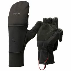 Forclaz Hiking Clothing Trek 500, Warm Windproof Backpacking Glove-Mittens