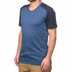 Hiking Clothing Forclaz Trek 500, Short Sleeved Merino Wool Hiking T-Shirt, Men's