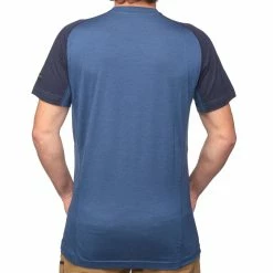 Hiking Clothing Forclaz Trek 500, Short Sleeved Merino Wool Hiking T-Shirt, Men's