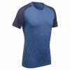 Hiking Clothing Forclaz Trek 500, Short Sleeved Merino Wool Hiking T-Shirt, Men's