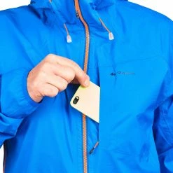 Quechua FH500 Helium, Waterproof Hiking Rain Jacket, Men's