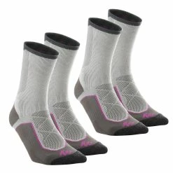 Quechua MH520, High Hiking Socks, 2 Pairs Hiking Clothing