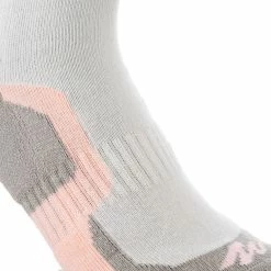 Quechua Crossock, High-Length Hiking Socks, Kids', 2 Pairs Hiking Clothing