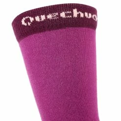 Quechua Crossock, High-Length Hiking Socks, Kids', 2 Pairs Hiking Clothing