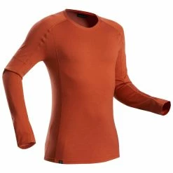 Hiking Clothing Forclaz Trek 500, Long Sleeved Merino Wool Hiking T-Shirt, Men's