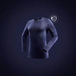 Hiking Clothing Forclaz Trek 500, Long Sleeved Merino Wool Hiking T-Shirt, Men's