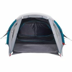 Quechua Air Seconds Fresh & Black, Inflatable Waterproof Family Camping Tent, 4 Person