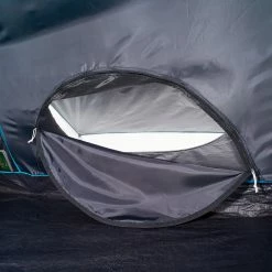 Quechua Air Seconds Fresh & Black, Inflatable Waterproof Family Camping Tent, 4 Person