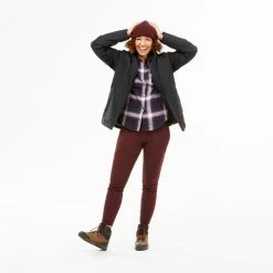 Forclaz Hiking Clothing Travel 500, 18°F Waterproof 3-in-1 Comfort Backpacking Jacket, Women's