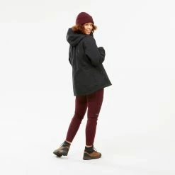 Forclaz Hiking Clothing Travel 500, 18°F Waterproof 3-in-1 Comfort Backpacking Jacket, Women's