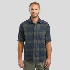 Forclaz Travel 100, Warm Hiking Shirt, Men's Hiking Clothing