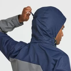 Quechua Hiking Clothing Men's MH100 Waterproof Hiking Rain Jacket